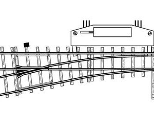 Elektrische Weiche links 12°