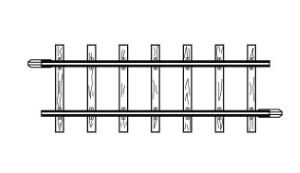 Gerades Gleis 56,5 mm