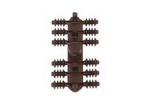 Rillenisolator braun, 24 Stk.